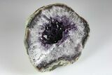 Purple Amethyst Geode With Polished Face - Uruguay #199752-2